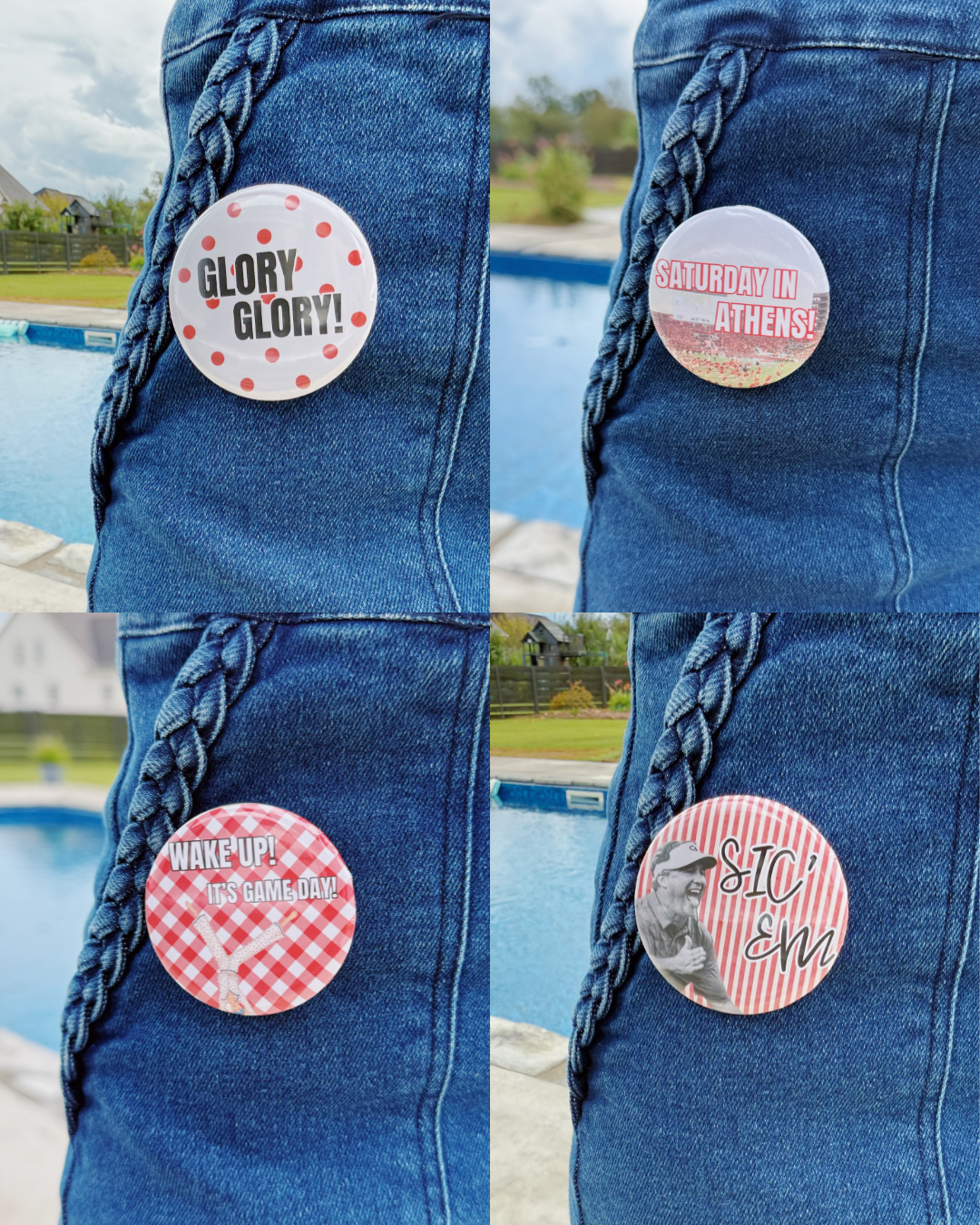 UGA Game Day Buttons