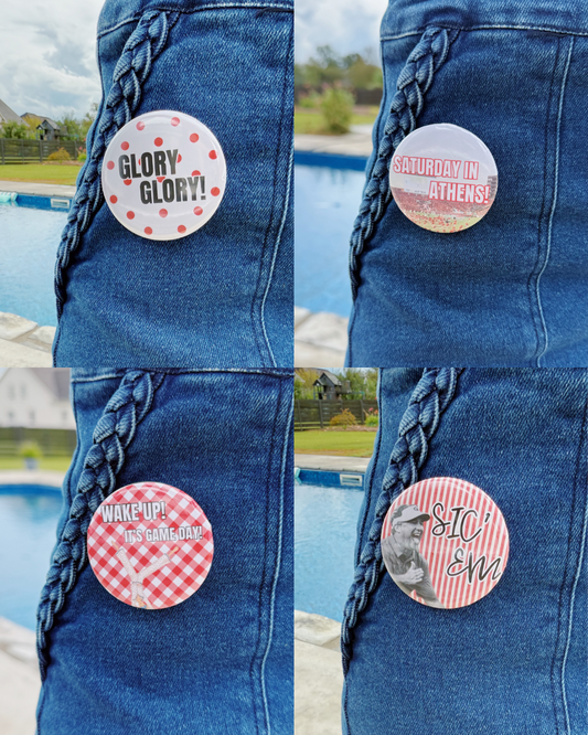 UGA Game Day Buttons