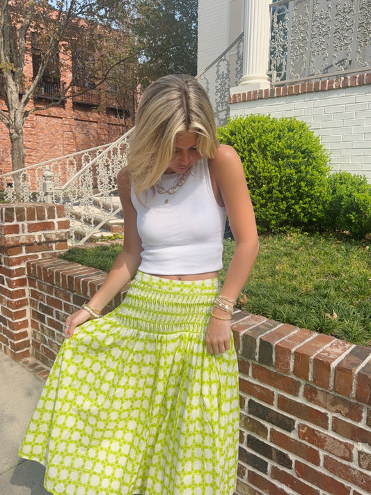 Pixie Pintuck Midi Skirt