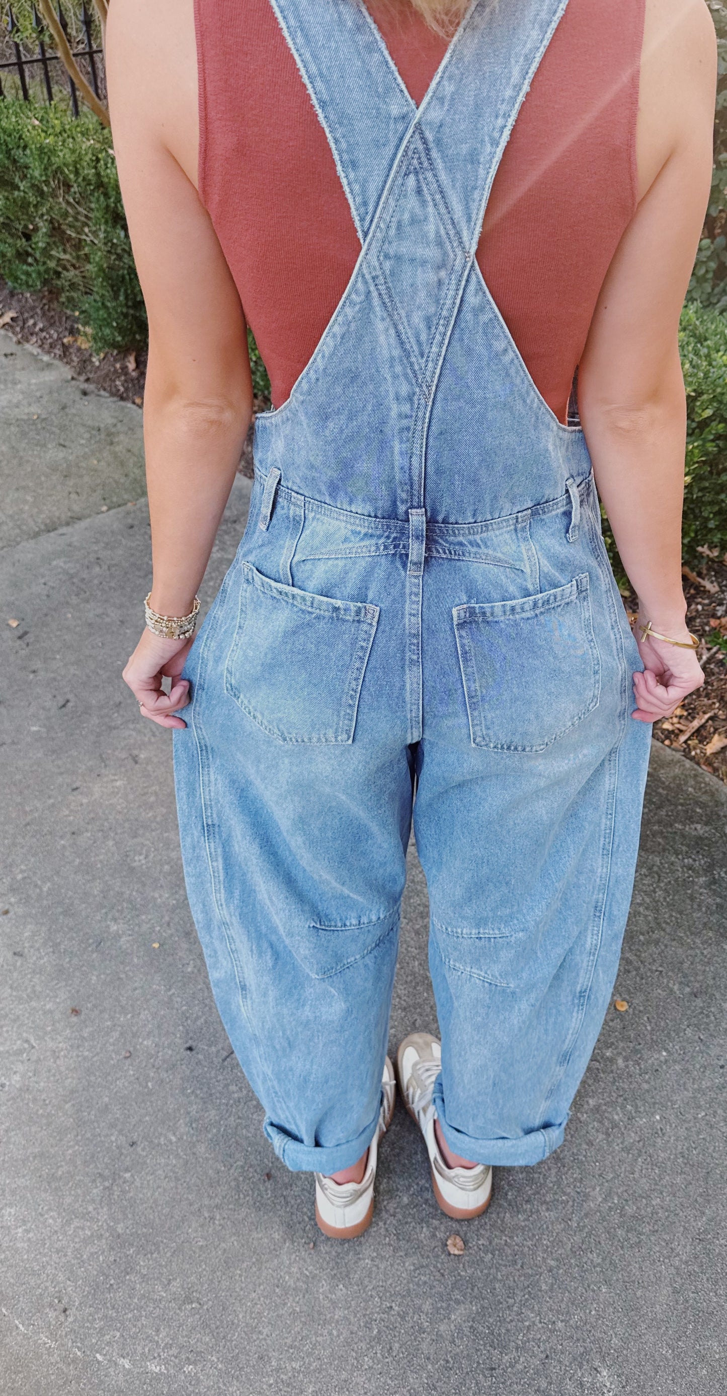 Aspen Barrel Leg Denim Overalls