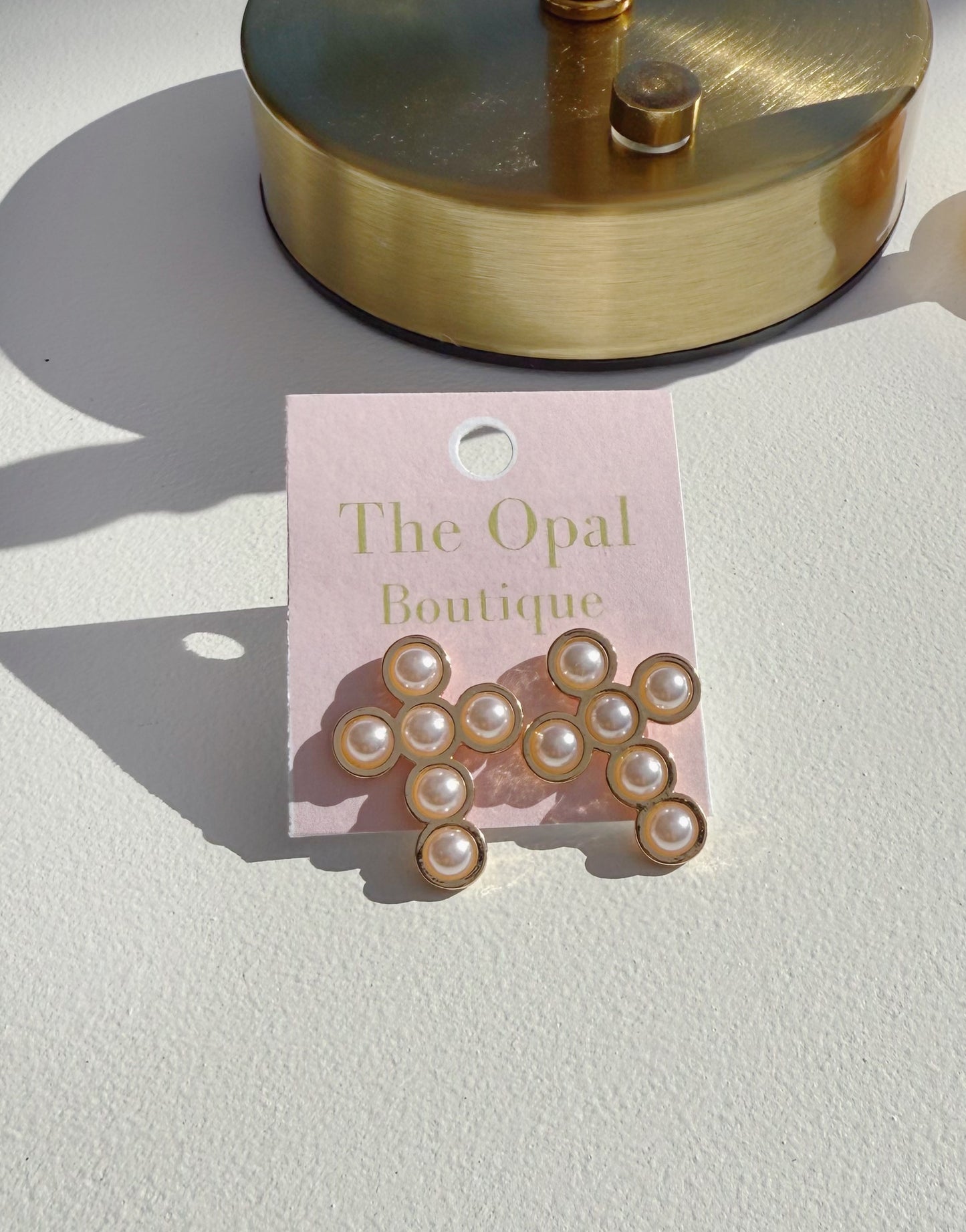 Poppy Pearl Cross Earrings