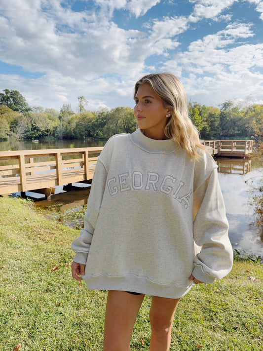 Georgia Girl Mock Neck Sweat Shirt