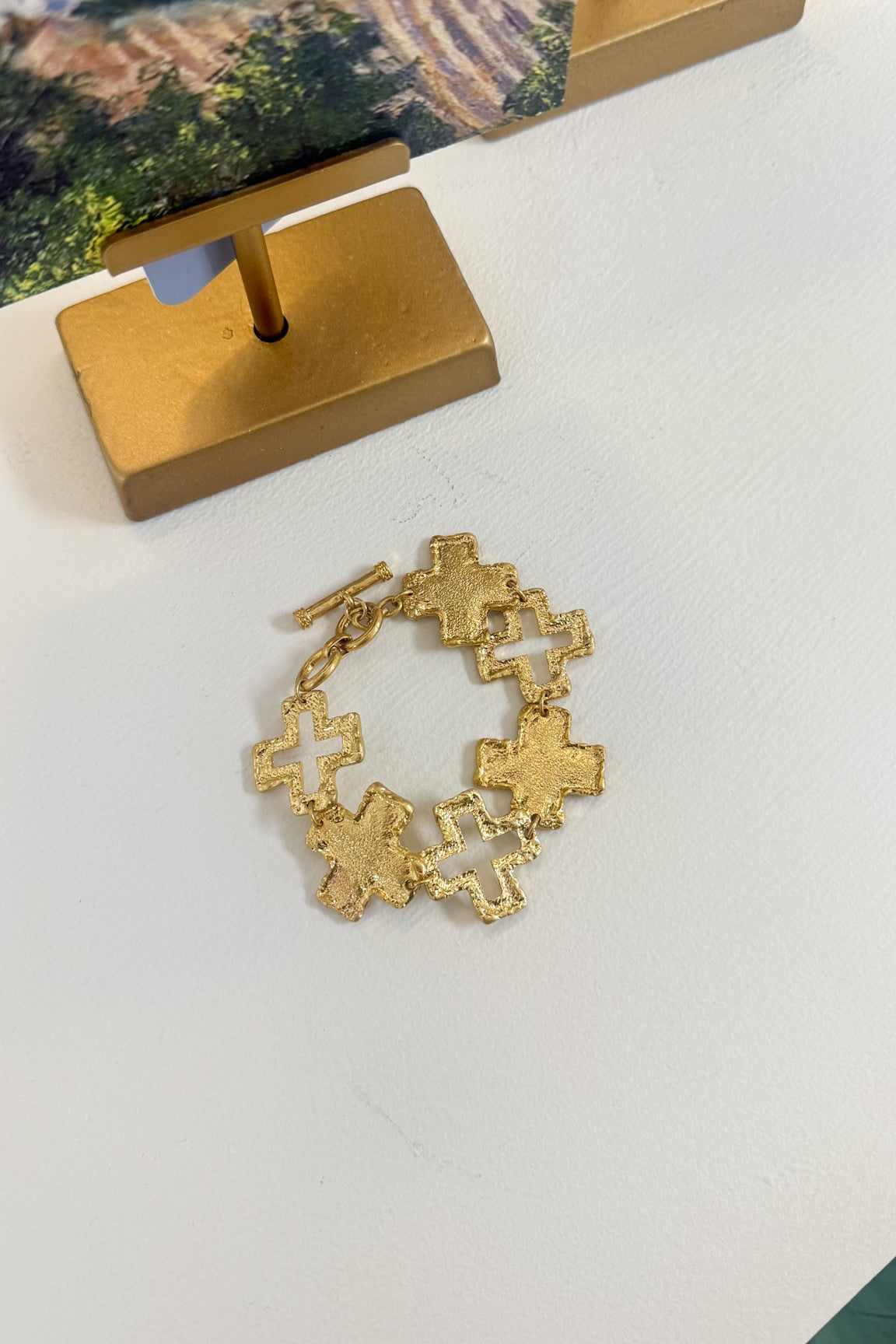 Ruth Link Cross Bracelet