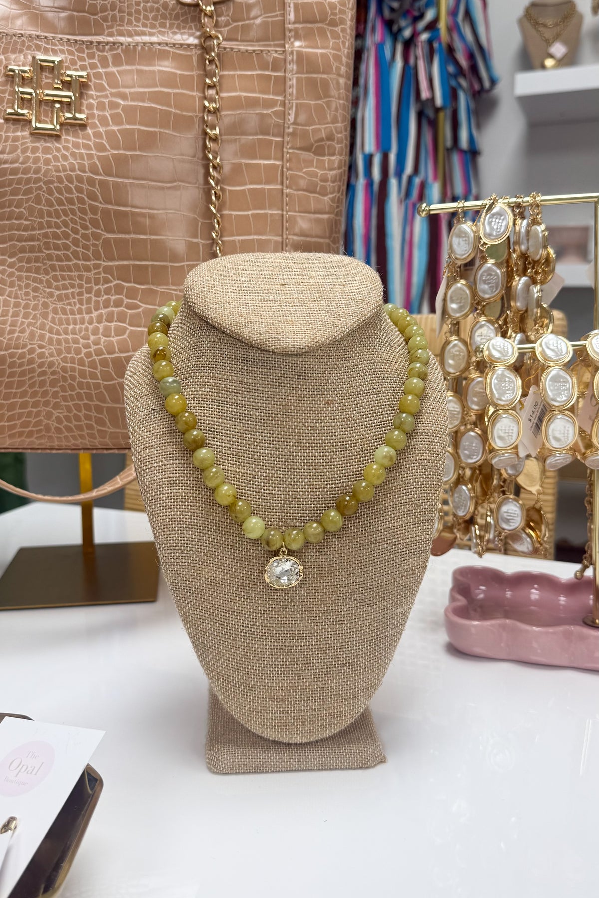 Olive Stone Necklace