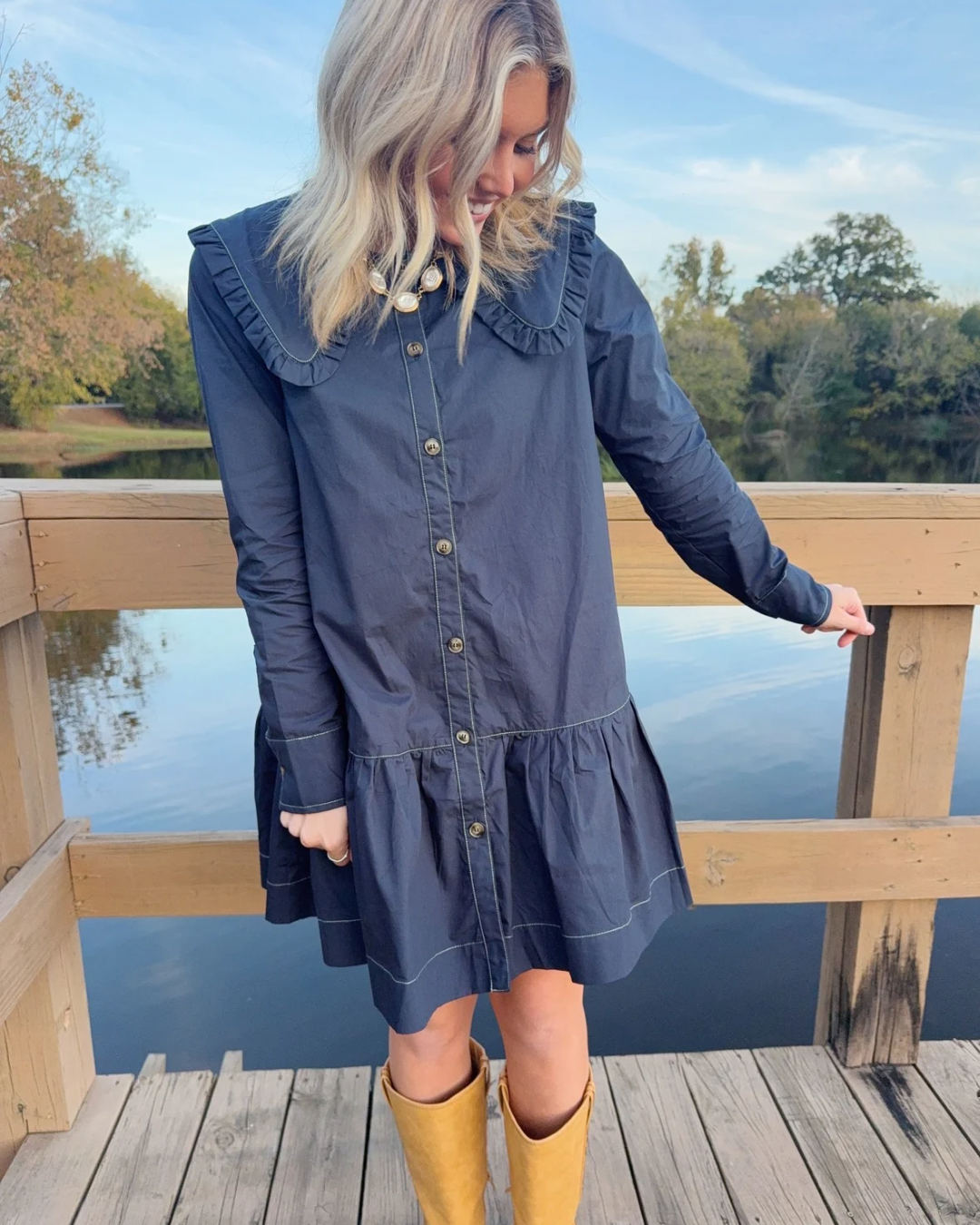 Livy Sailor Collar Mini Dress