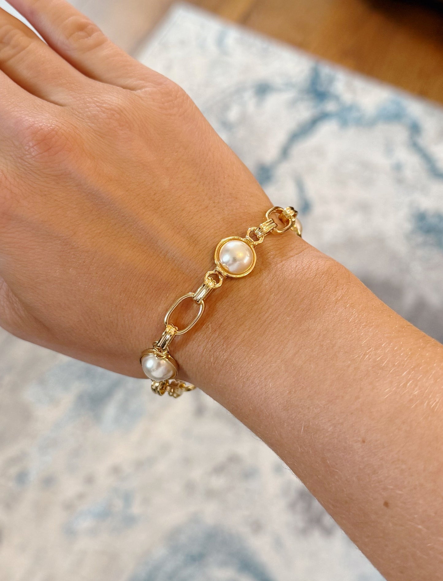 Kayla Pearl Chain Bracelet