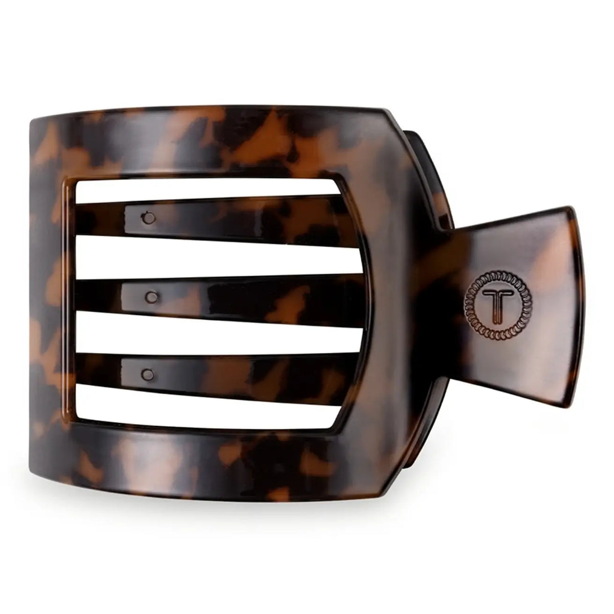 Tortoise Small Flat Square Hair Clip