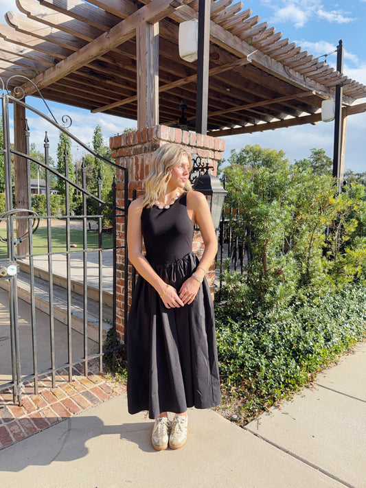 Vera Black Midi Dress