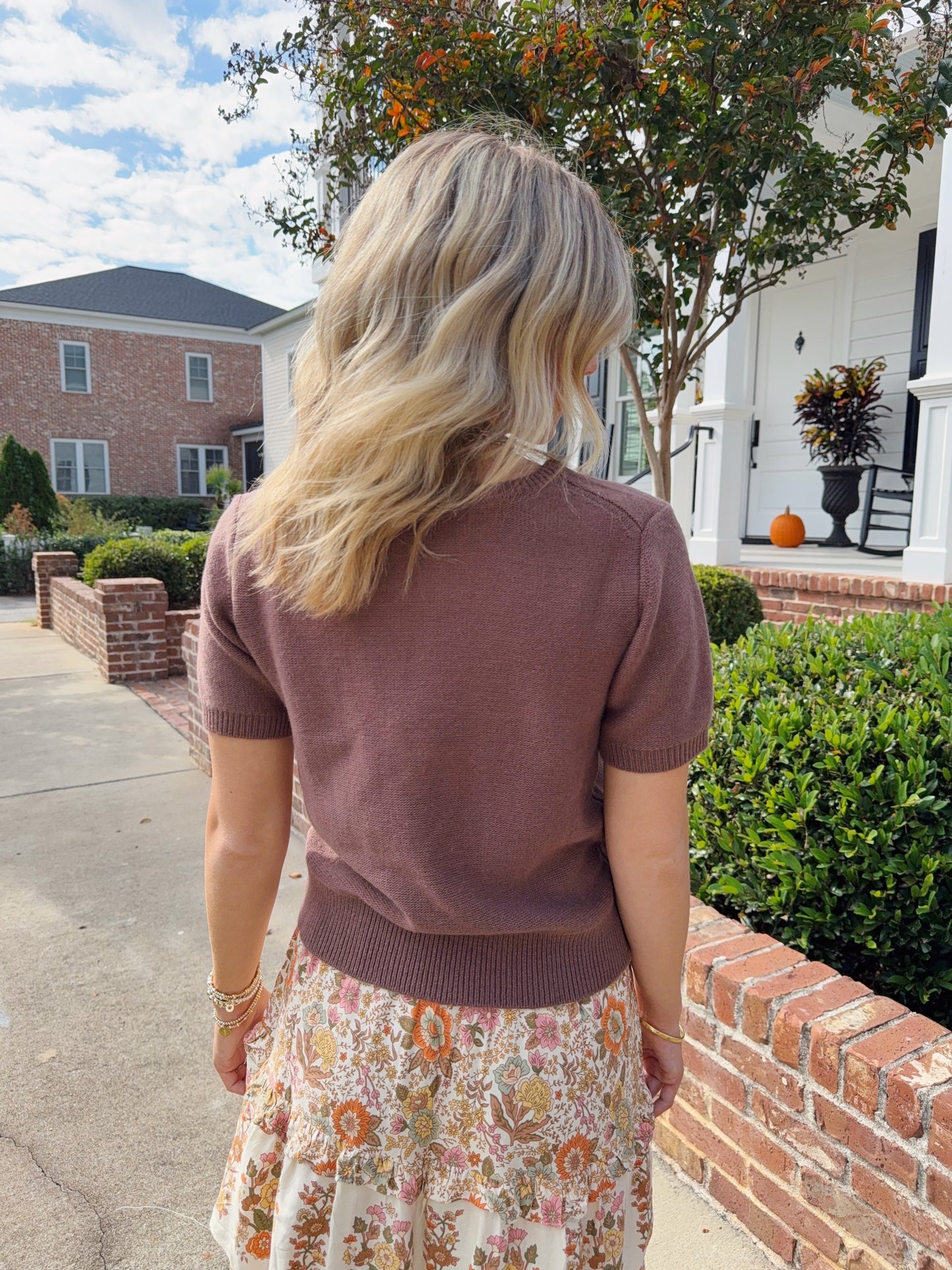 Blaire Short Sleeve Crew Neck Sweater