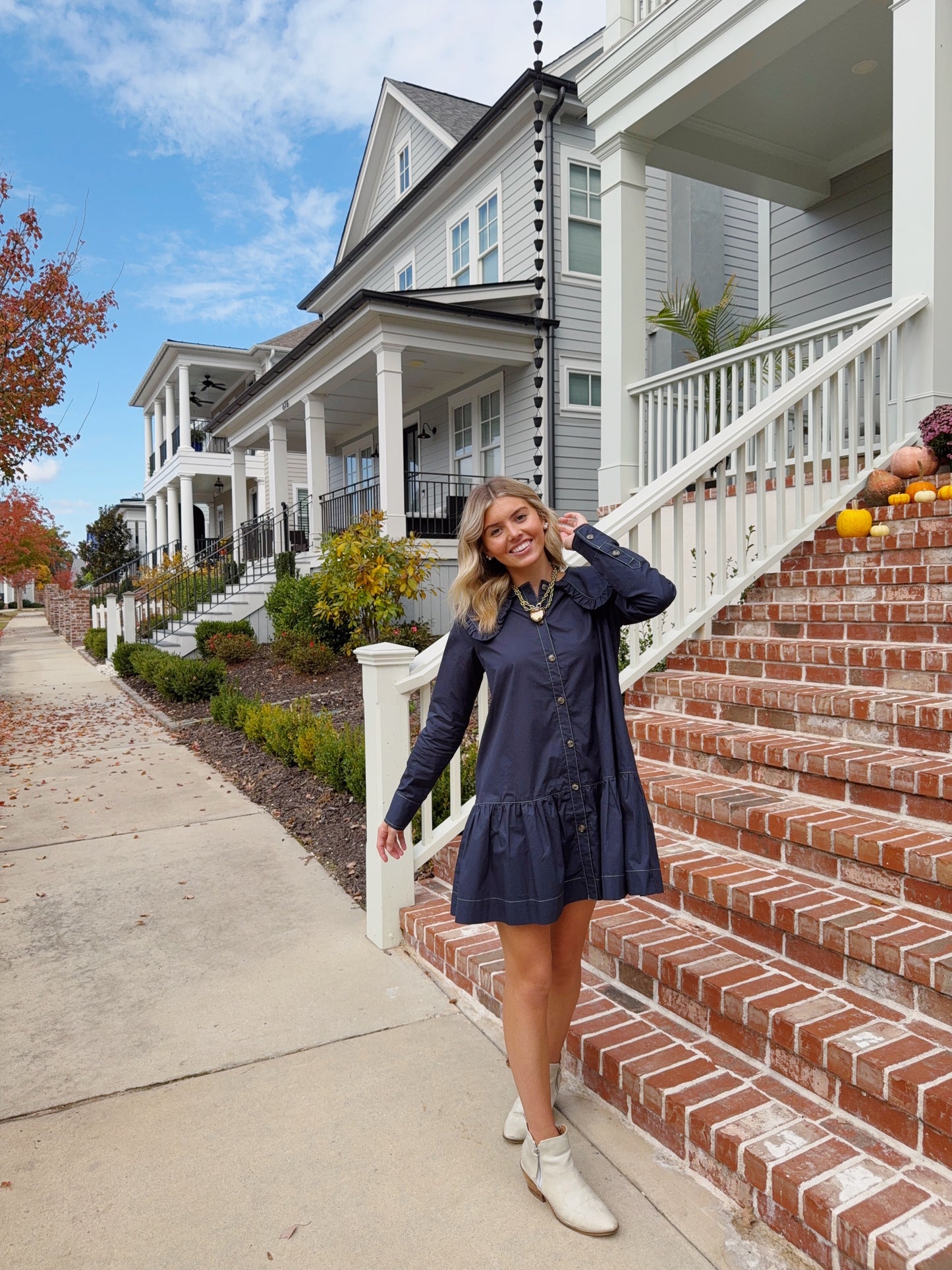 Livy Sailor Collar Mini Dress