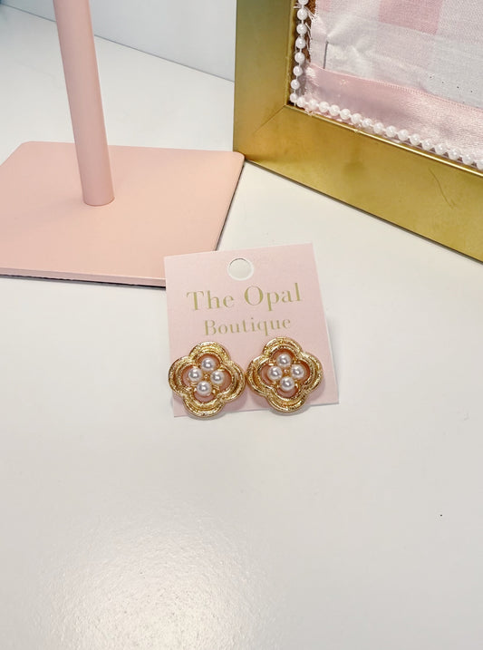 Lee Pearl Cluster Earrings