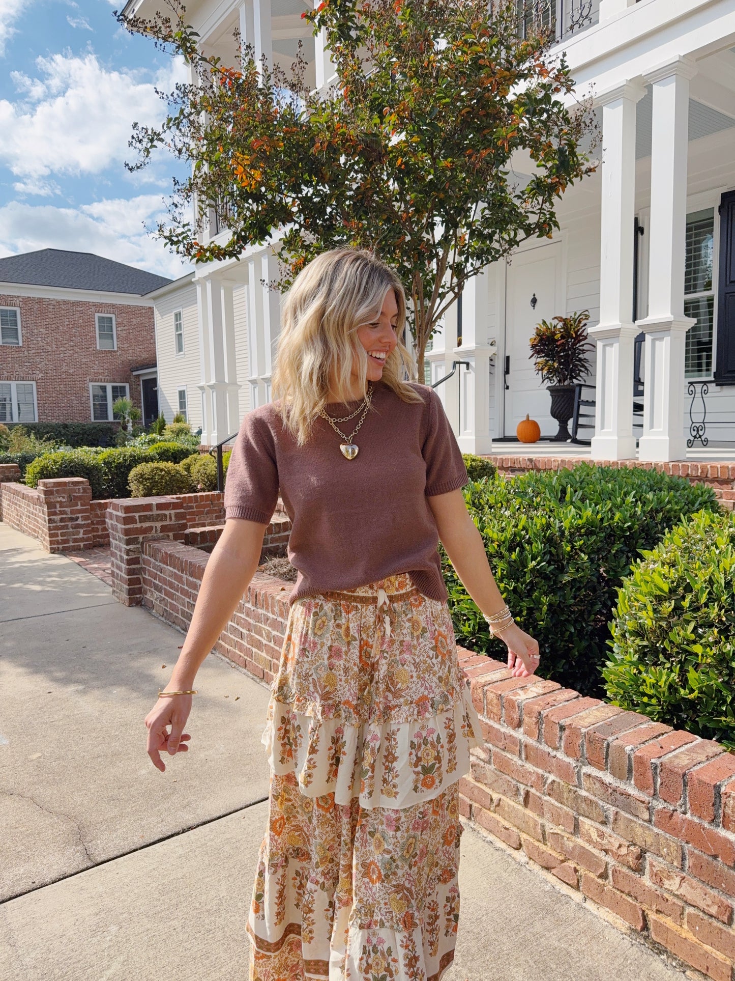 Blaire Short Sleeve Crew Neck Sweater