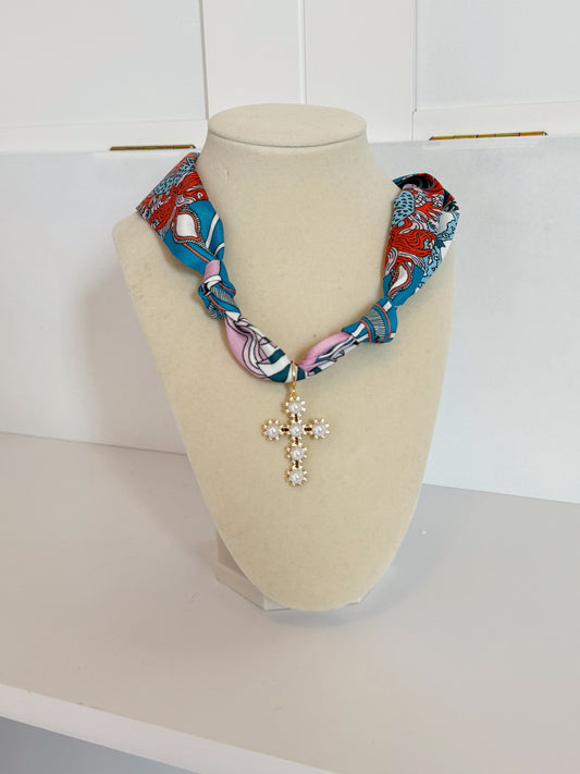 Faith Cross Scarf Necklace