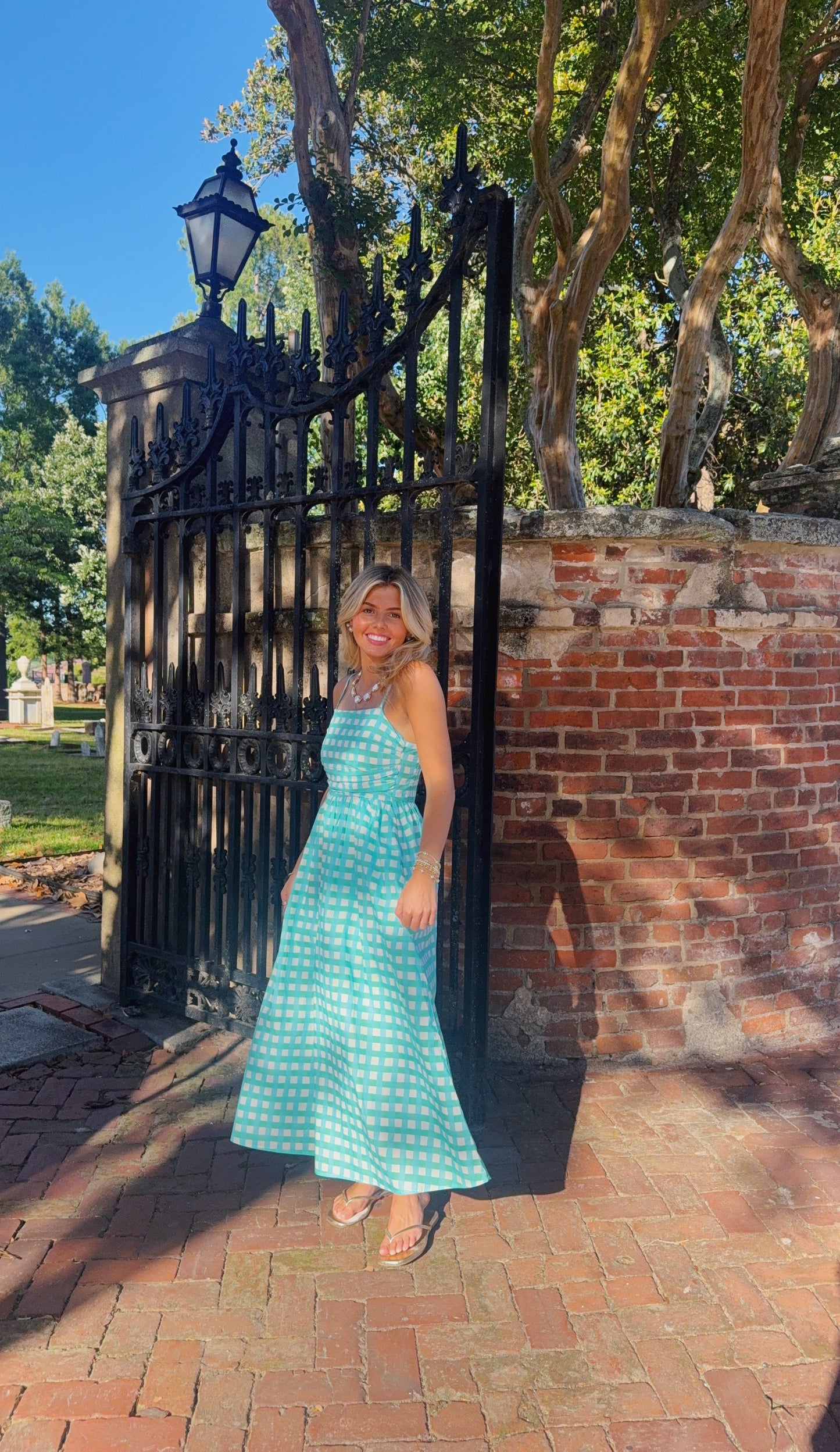 Cova Gingham Maxi Dress