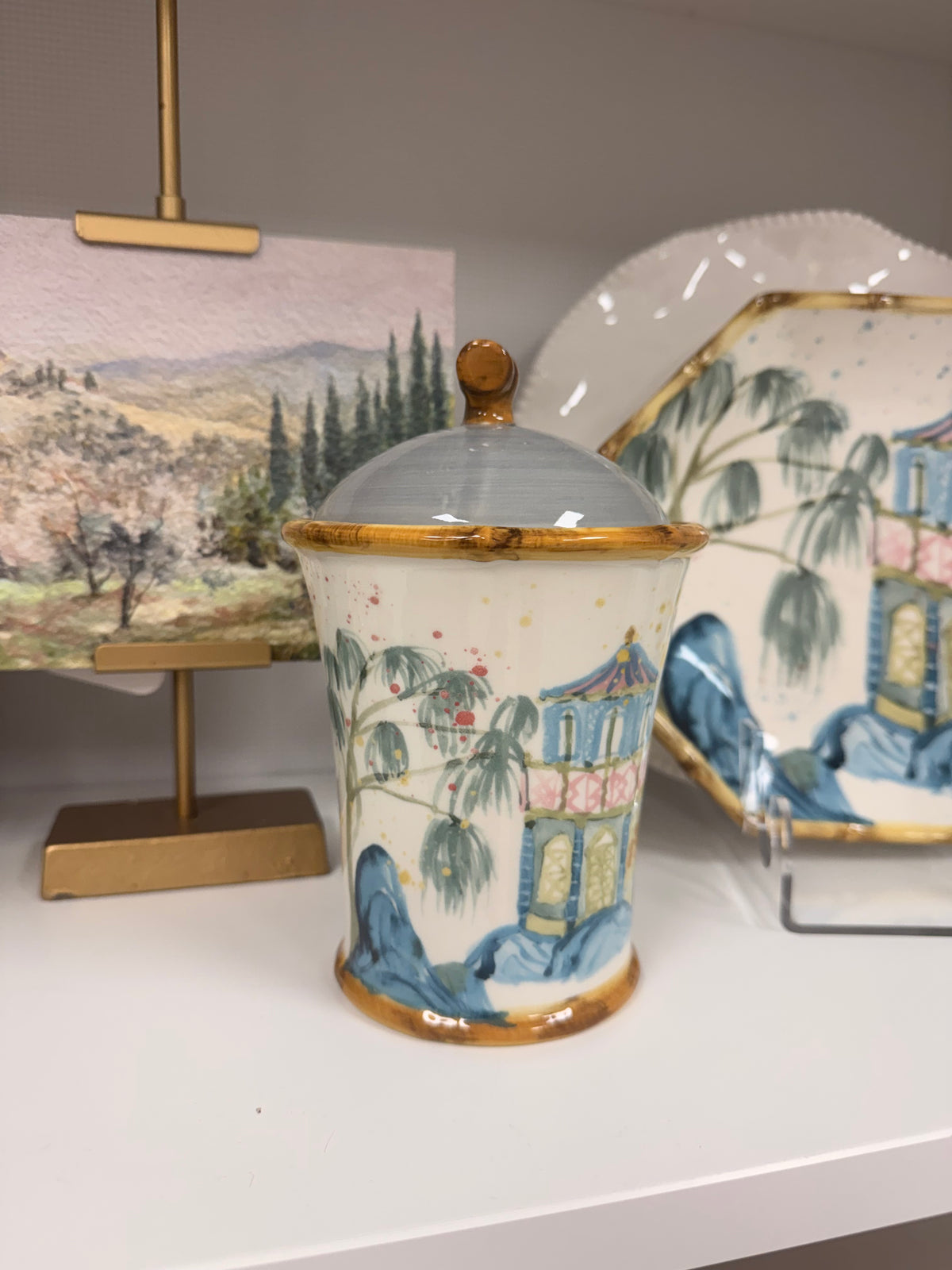 Palm Tree & Bamboo Canister