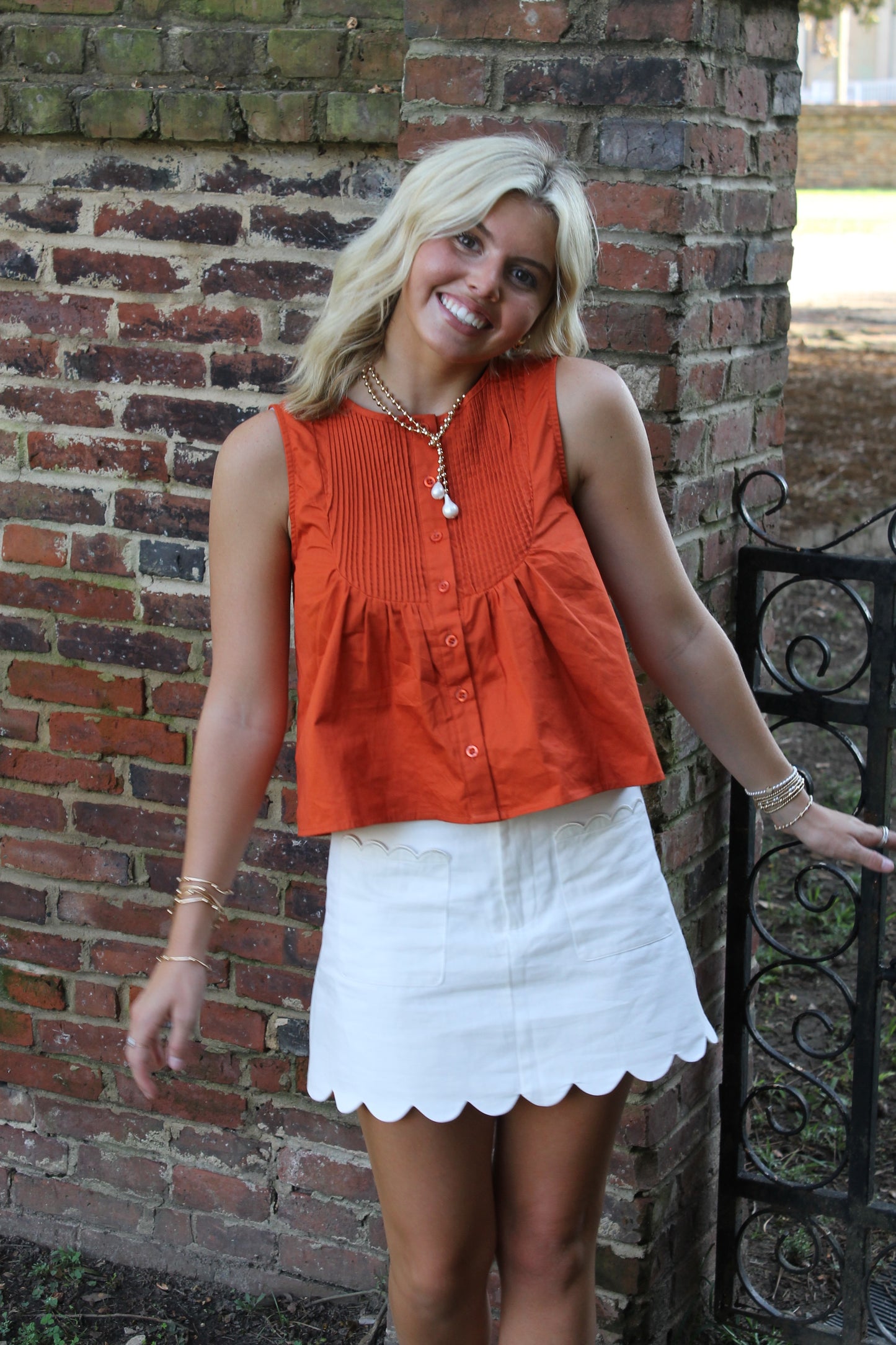 Emily Button Top