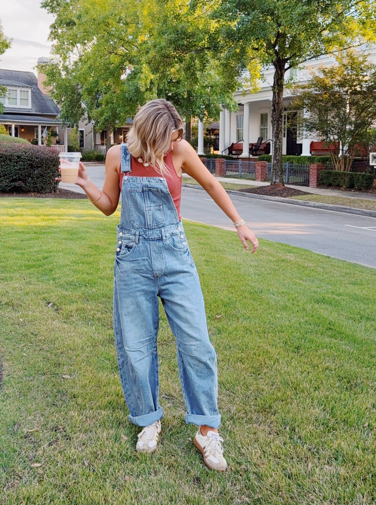 Aspen Barrel Leg Denim Overalls