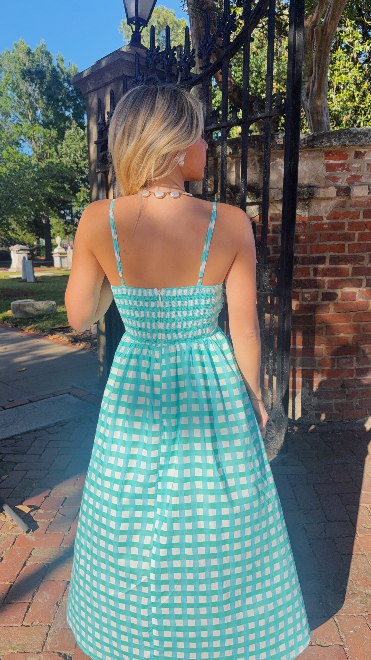 Cova Gingham Maxi Dress
