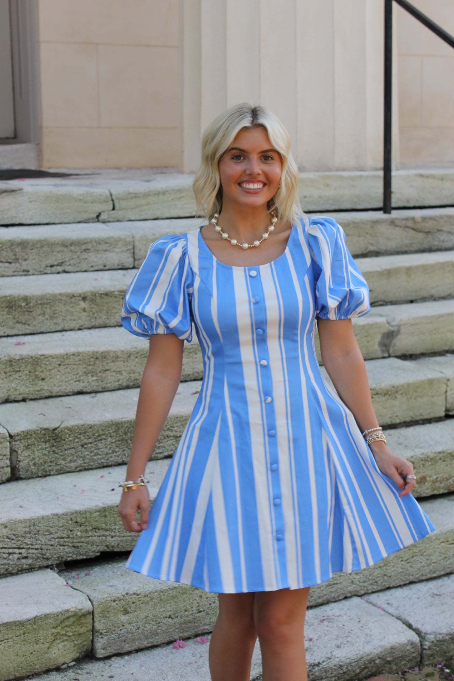 Joyce Striped Mini Dress