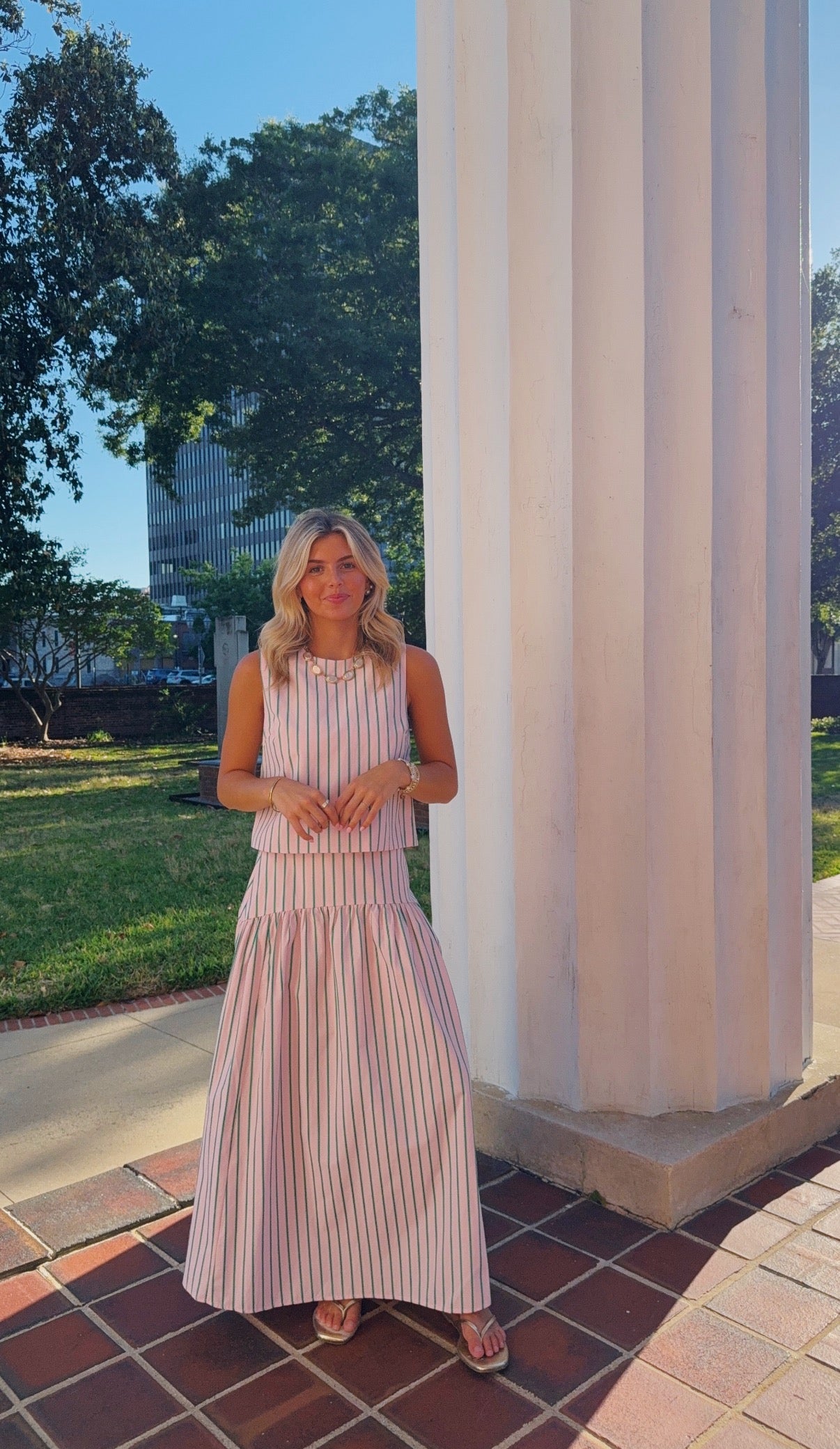 Alma Striped Skirt