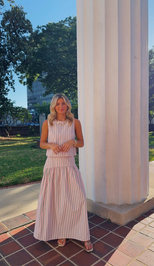 Alma Striped Skirt
