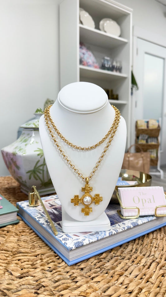Dove Double Chain Necklace