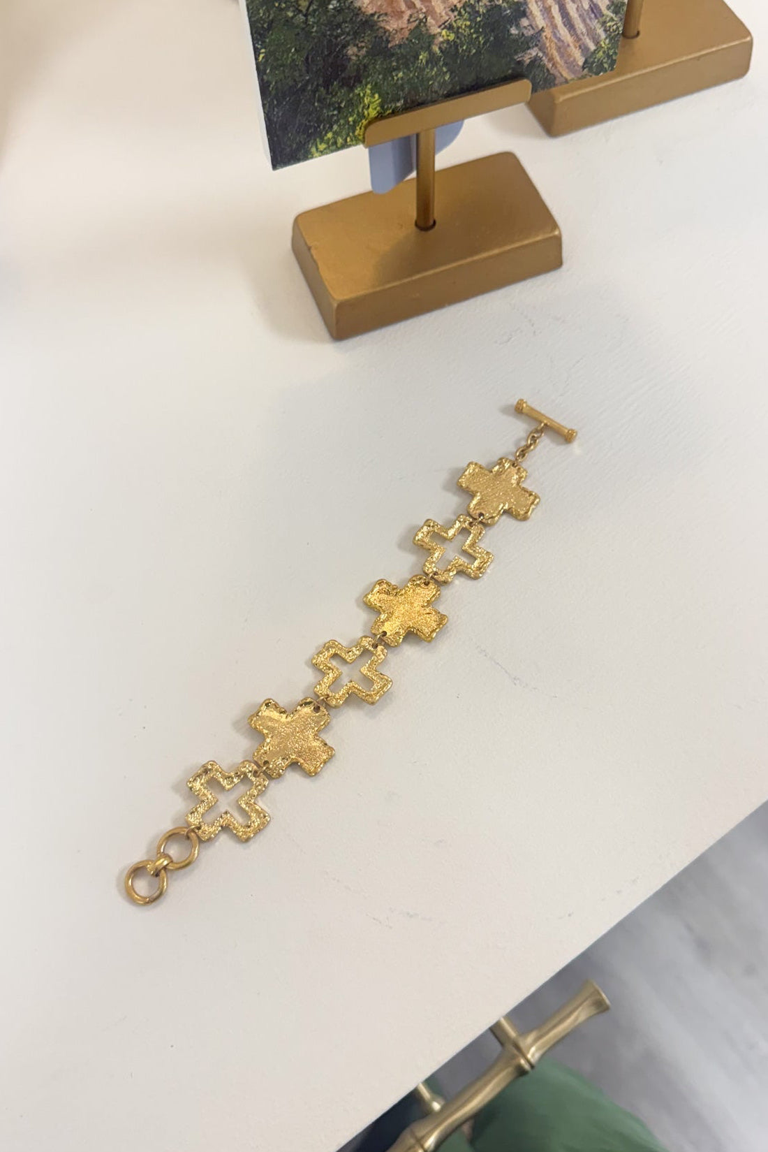 Ruth Link Cross Bracelet