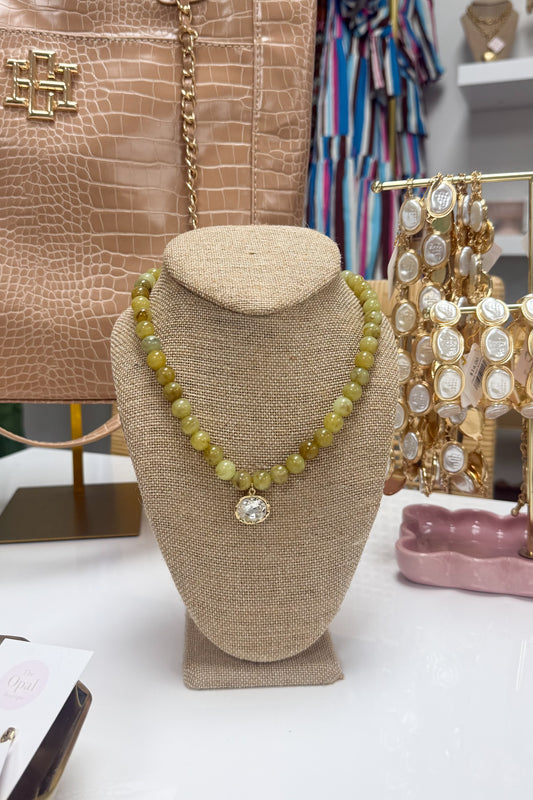 Olive Stone Necklace